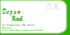 dezso mak business card